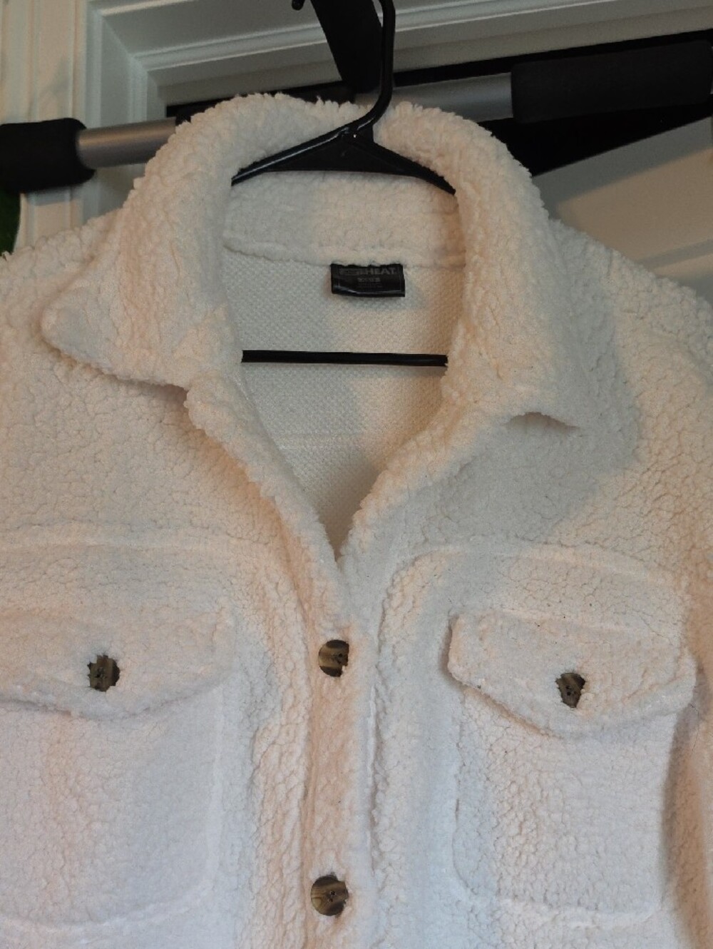 32 Degrees Cream Sherpa Button-Front Jacket - Picture 2 of 4